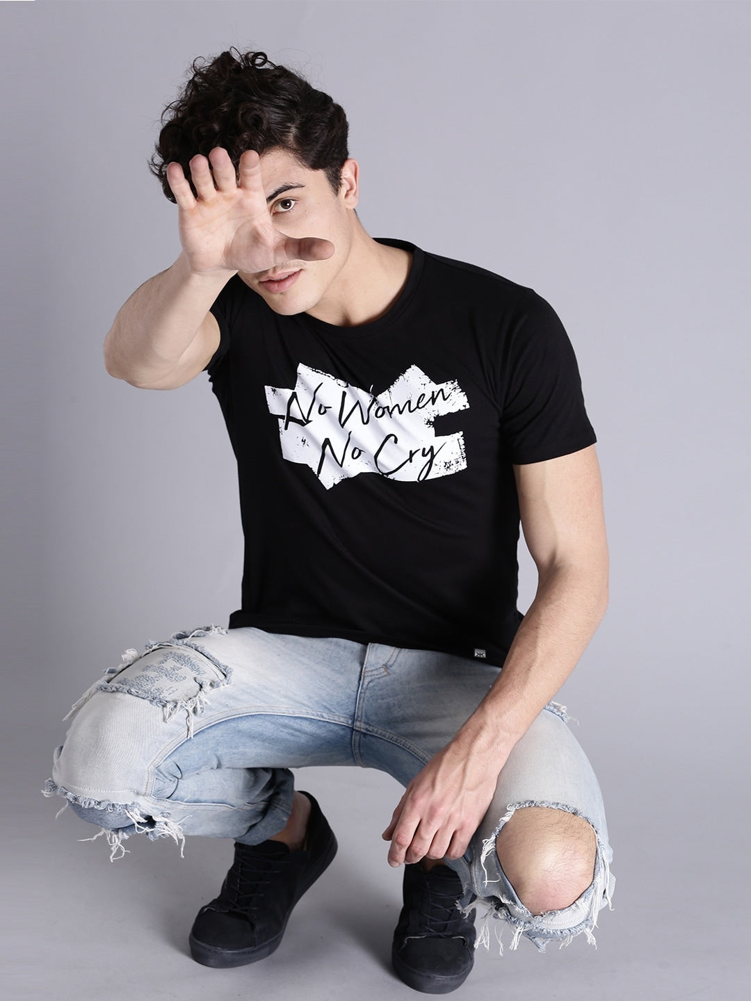 Men's No women no cry printed tee