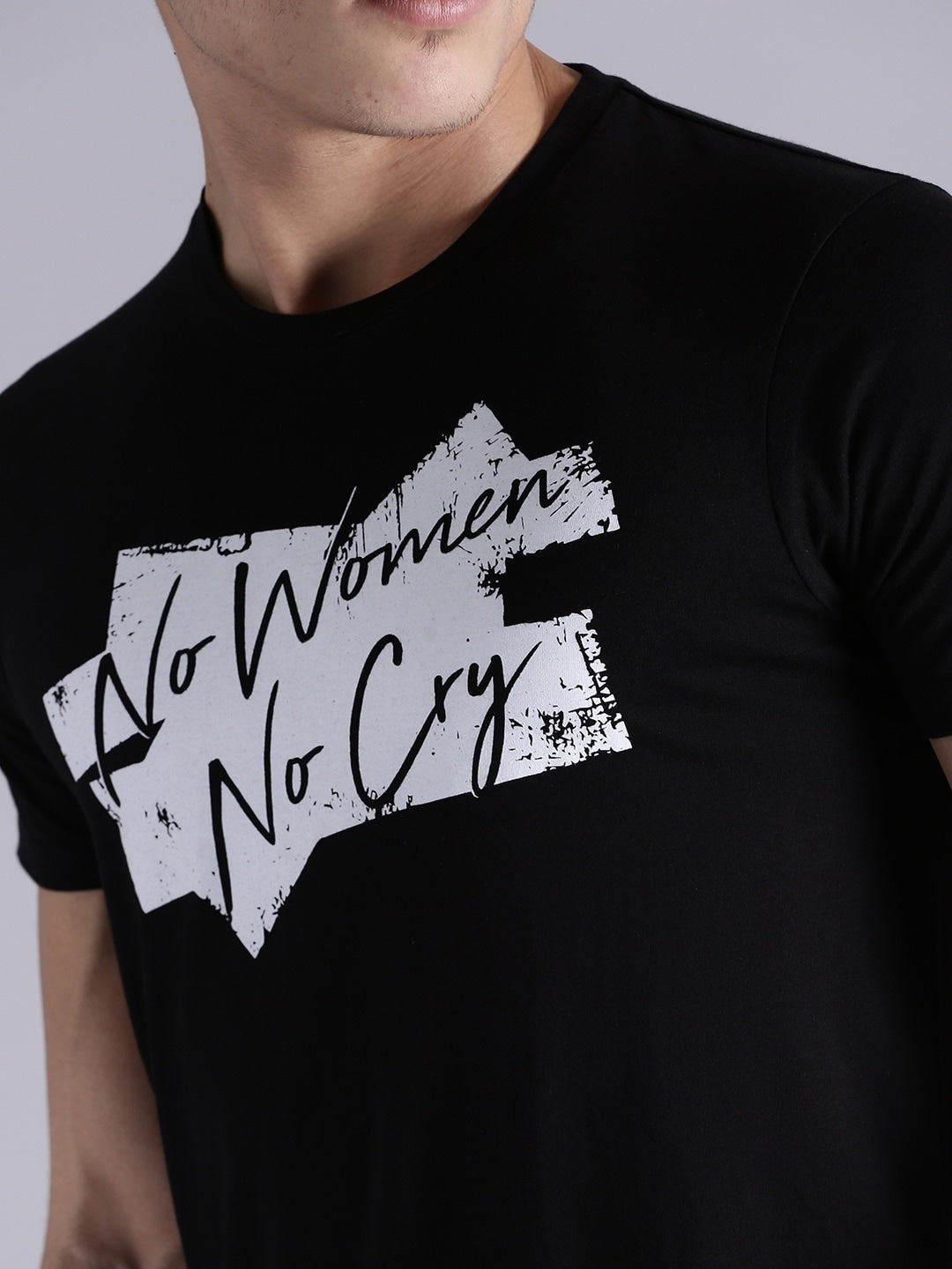 Men's No women no cry printed tee