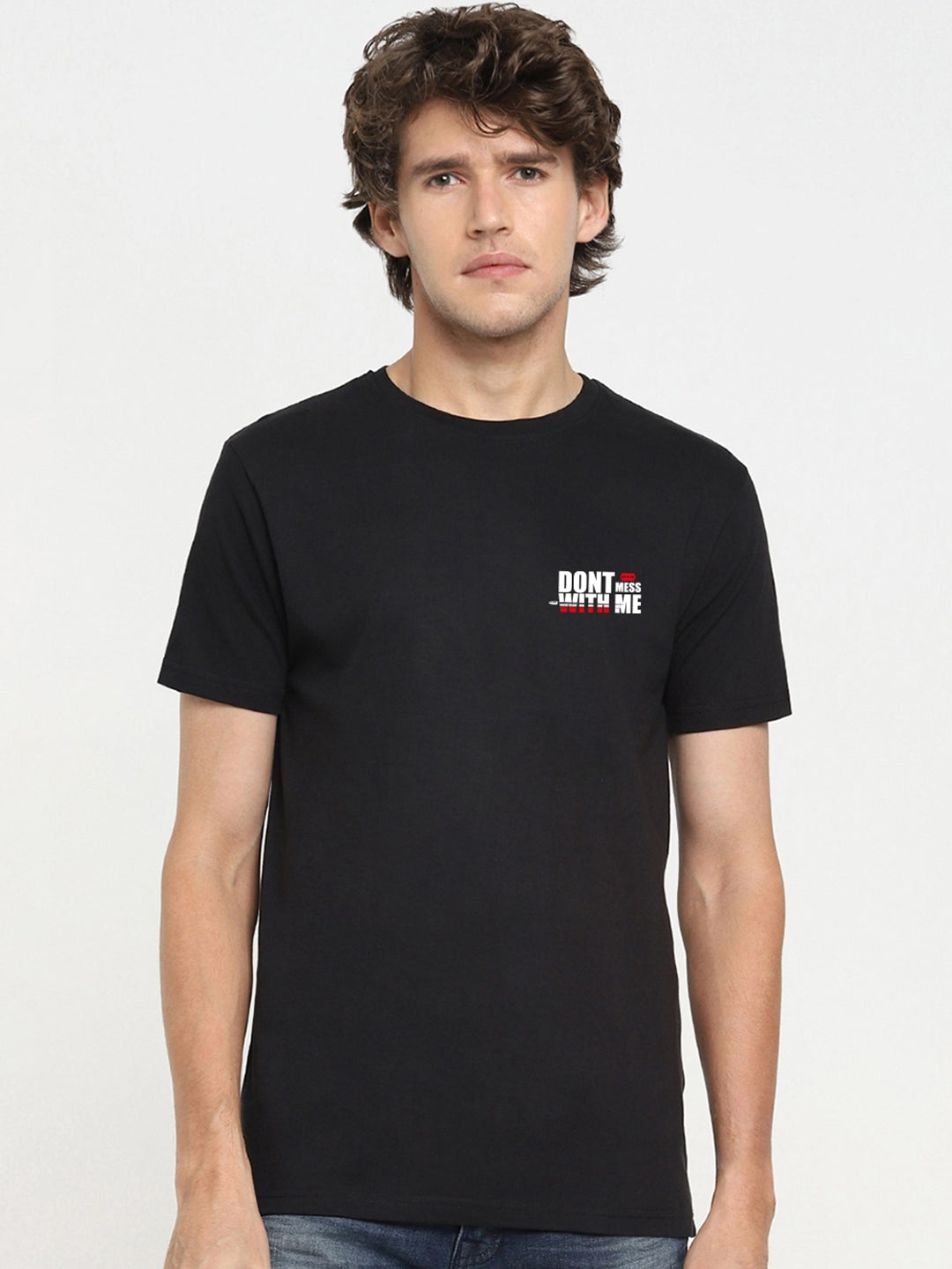 Men's Dont With Print Graphic Slim Fit Tee