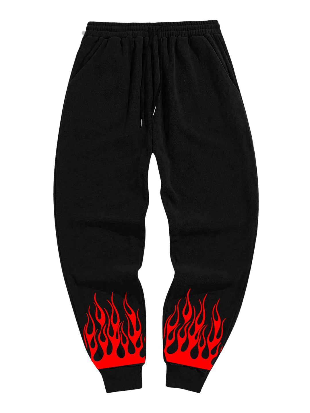 Fire Printed Heavy Fleece Trouser / Jogger Pant