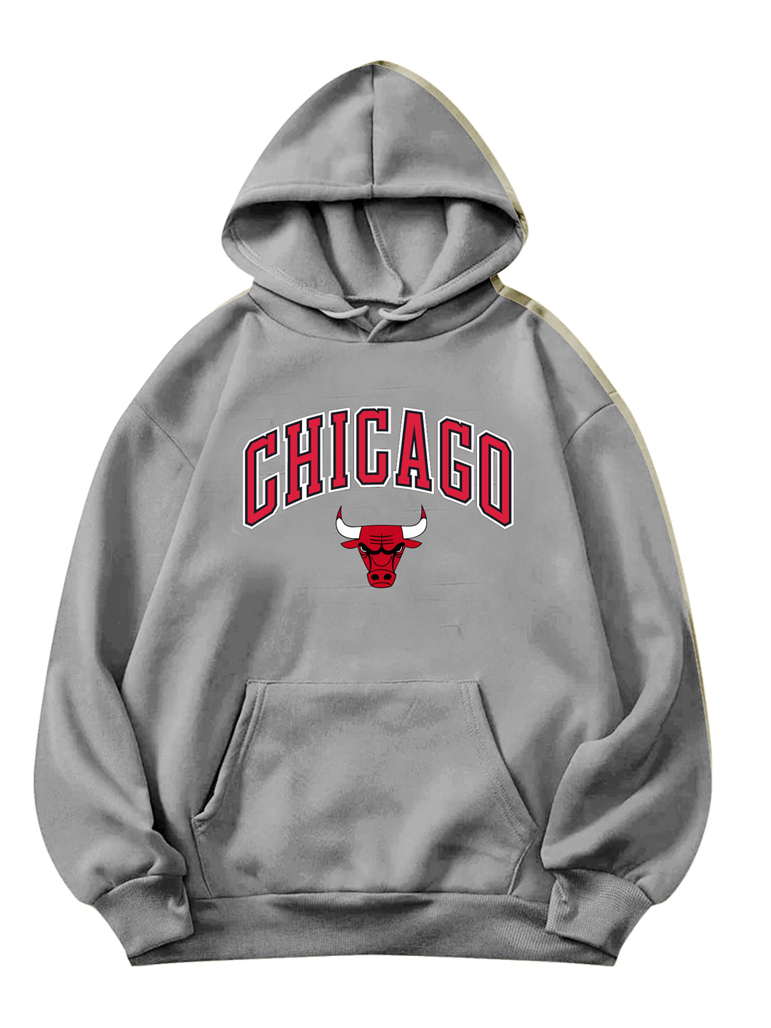 Oversized Chicago Bulls Heavy Fleece Printed Hoodie