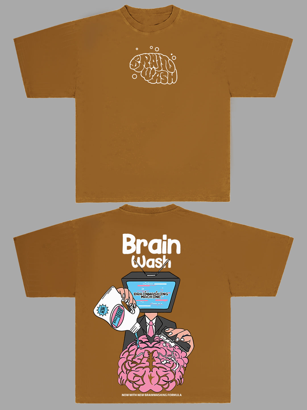 Men's Brain Oversized Graphic Cotton Tee