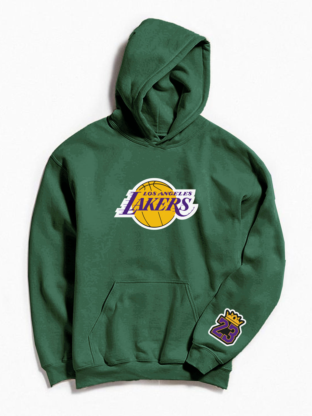 Oversized Lakers 23 Heavy Fleece Printed Hoodie