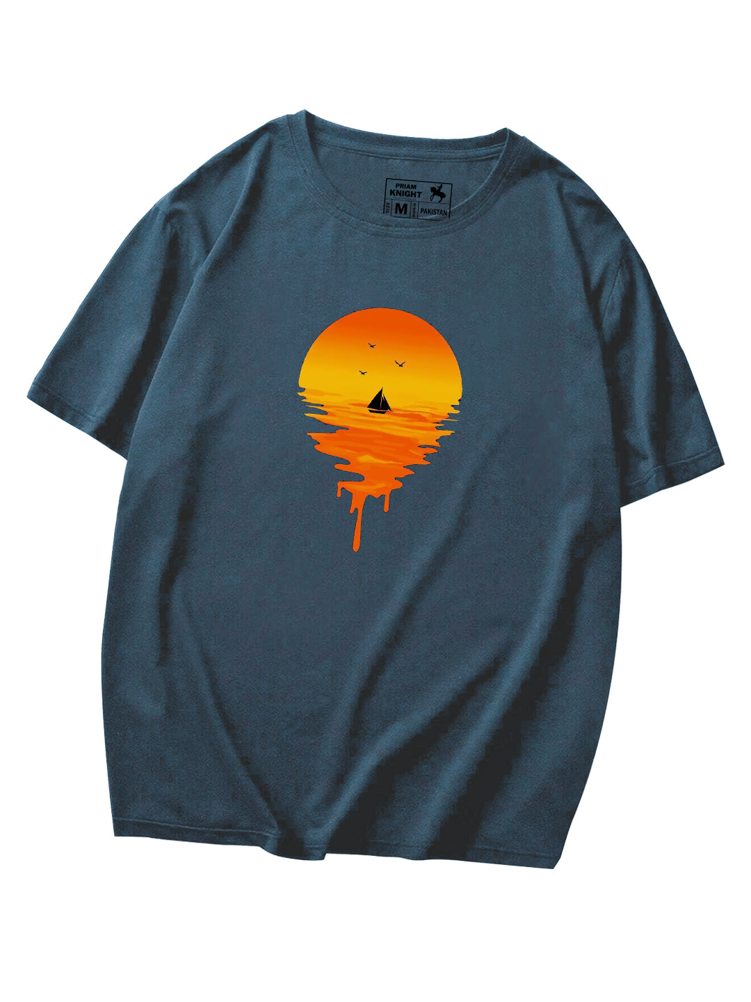 Men's Sun Print Graphic Regular Fit Tees