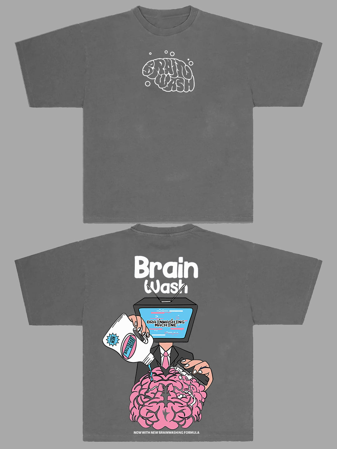 Men's Brain Oversized Graphic Cotton Tee