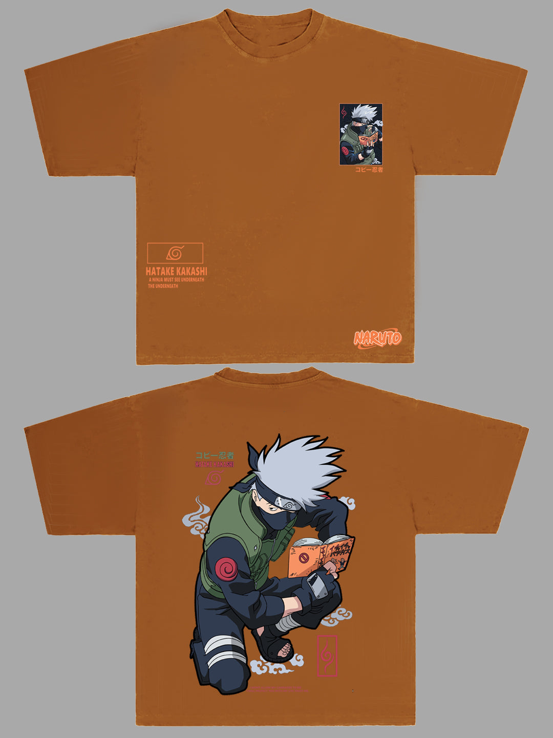 Men's Kakashi Oversized Graphic Cotton Tee