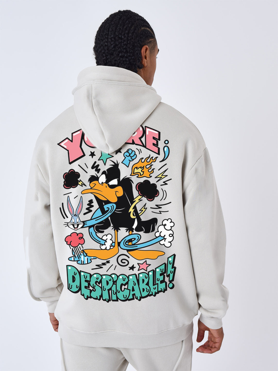 Oversized Despicable Heavy Fleece Printed Hoodie