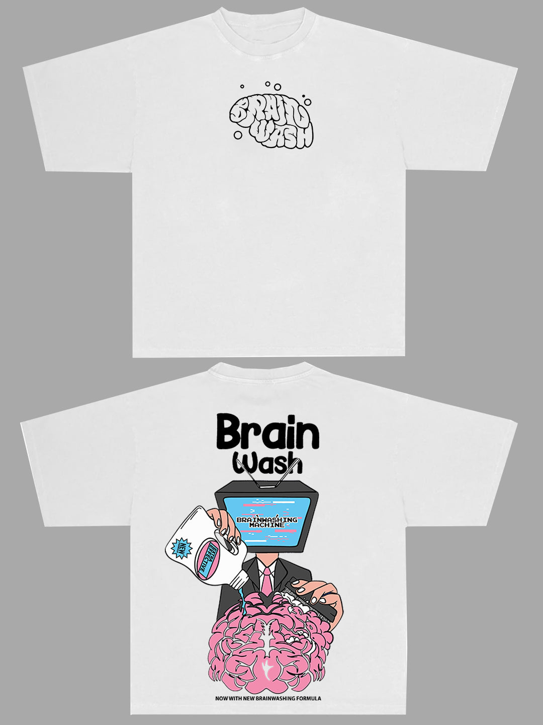 Men's Brain Oversized Graphic Cotton Tee