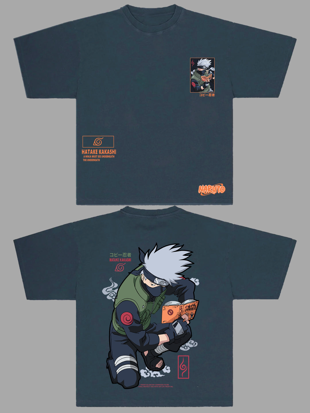 Men's Kakashi Oversized Graphic Cotton Tee