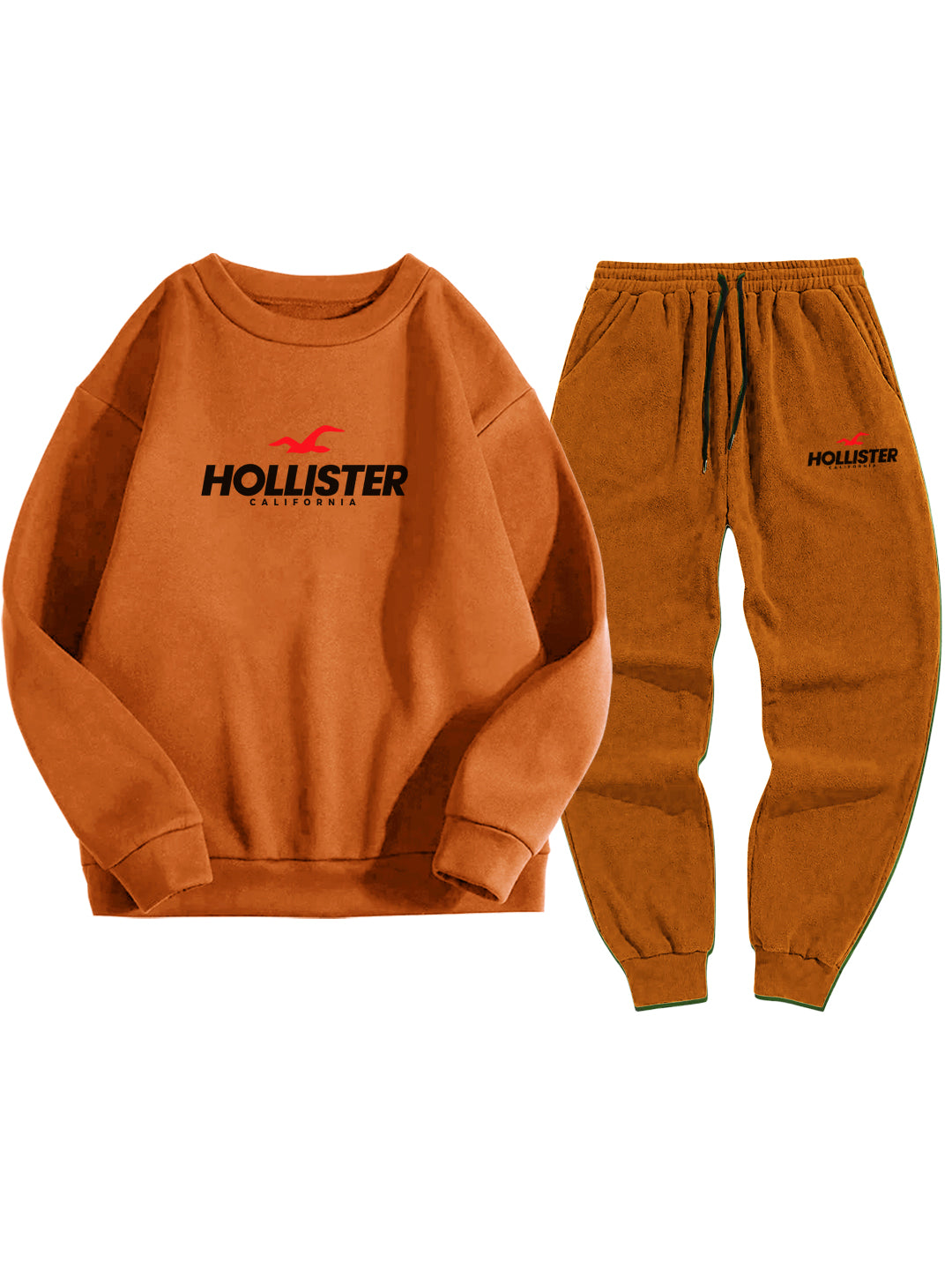 Oversized Heavy Gauge Hollister Printed Fleece Tracksuit