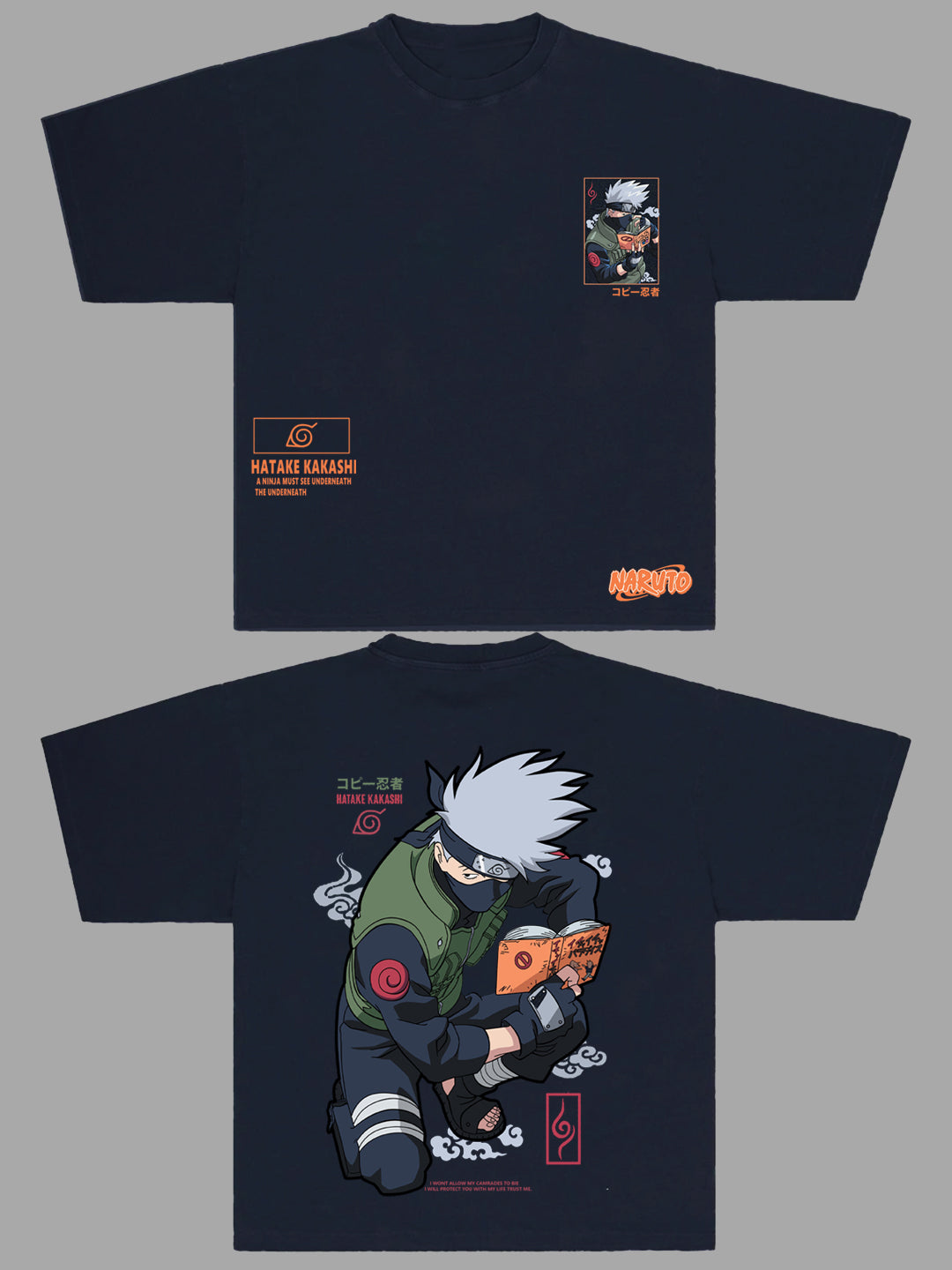 Men's Kakashi Oversized Graphic Cotton Tee