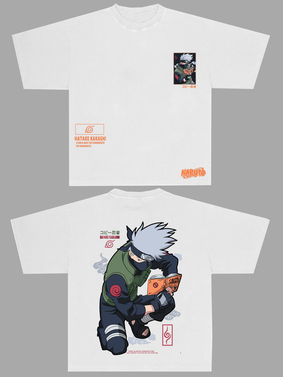 Men's Kakashi Oversized Graphic Cotton Tee