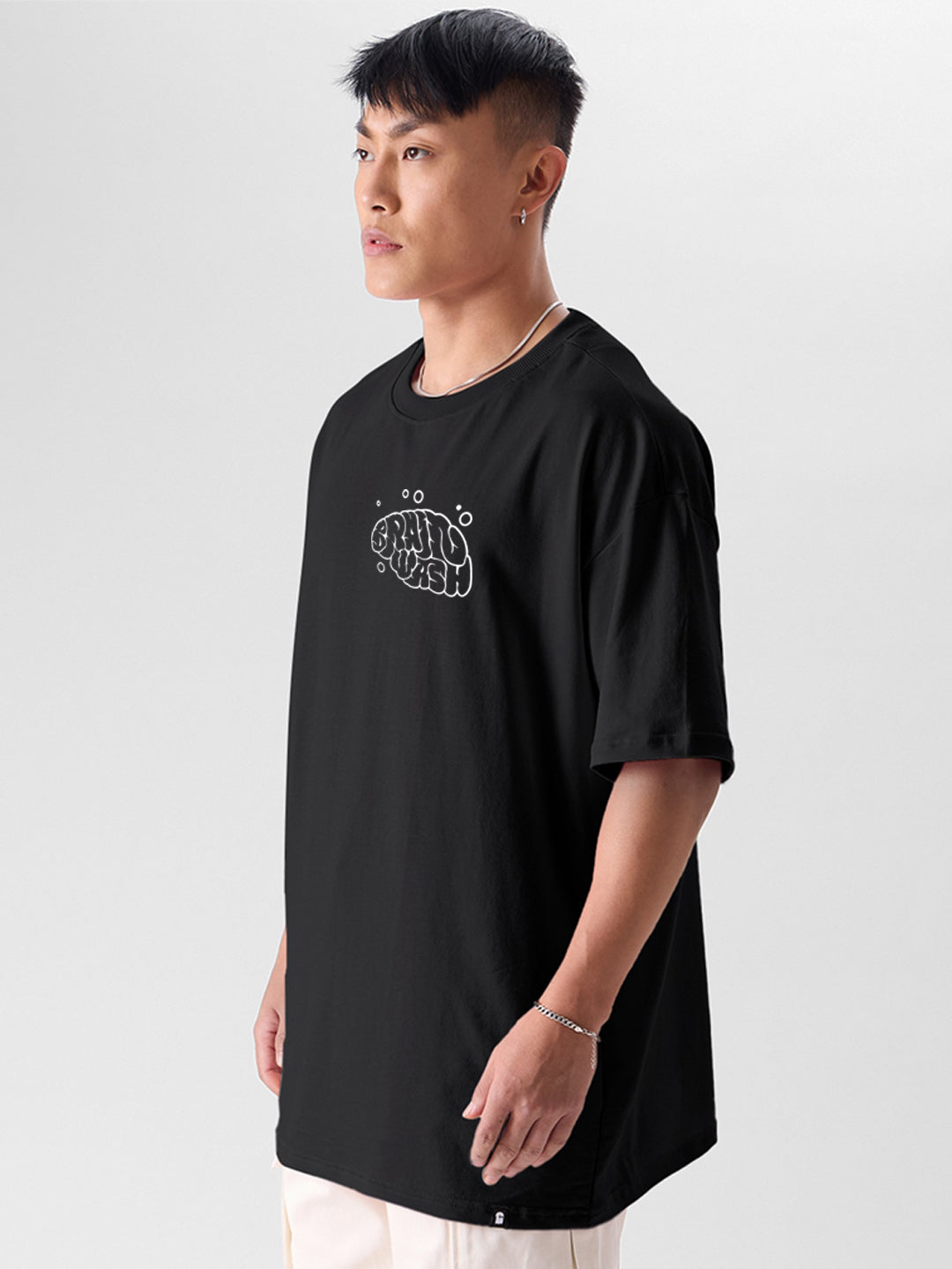 Men's Brain Oversized Graphic Cotton Tee